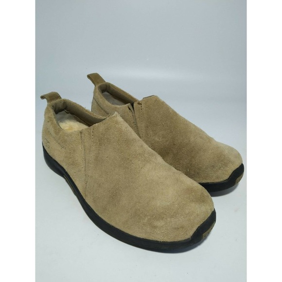 UGG S/N 5257 Women's Shearling Slip-On Taupe/Black Leather Shoe Size 5 - Picture 3 of 12